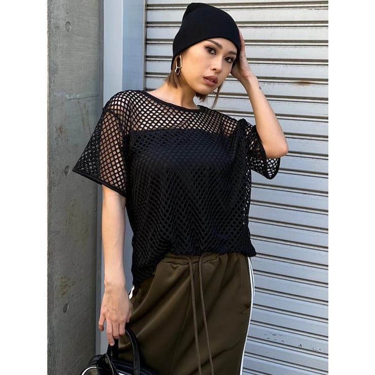 レイヤード半袖メッシュトップス | EGOIST | 詳細画像19 