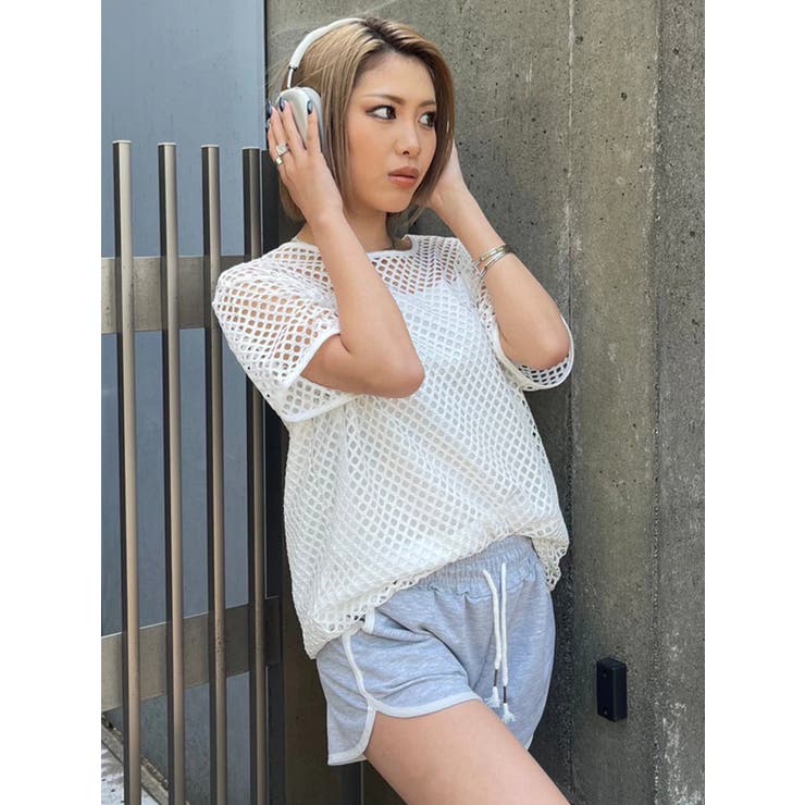 レイヤード半袖メッシュトップス | EGOIST | 詳細画像24 