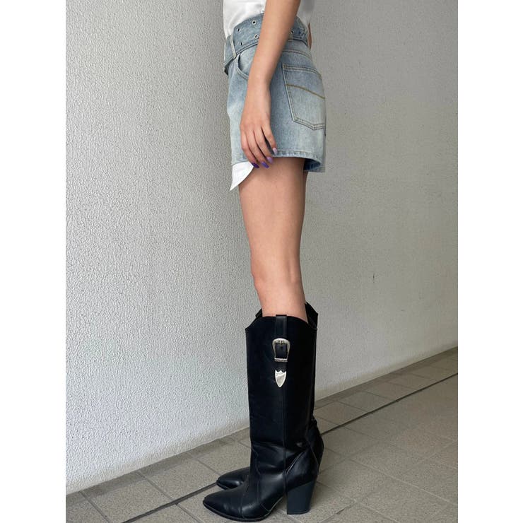 ハトメベルト付デニムショートパンツ | EGOIST | 詳細画像5 