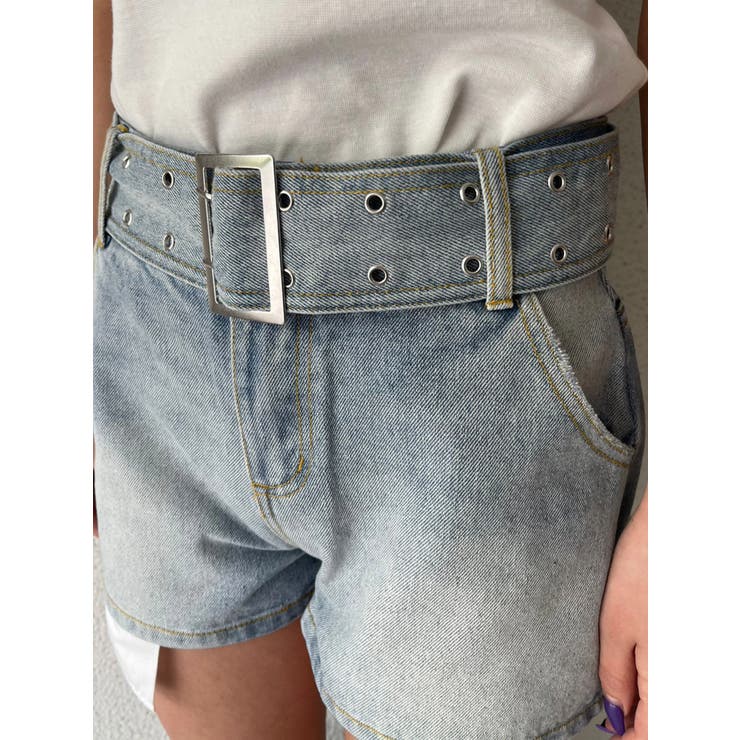 ハトメベルト付デニムショートパンツ | EGOIST | 詳細画像8 