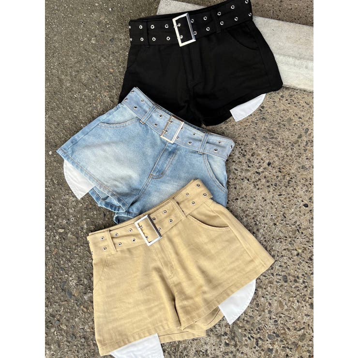 ハトメベルト付デニムショートパンツ | EGOIST | 詳細画像18 