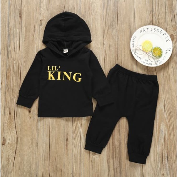 オシャレでカッコいいセットアップ Kingロゴ 子供服 品番 Elae Elamour エルアムール のレディースファッション通販 Shoplist ショップリスト