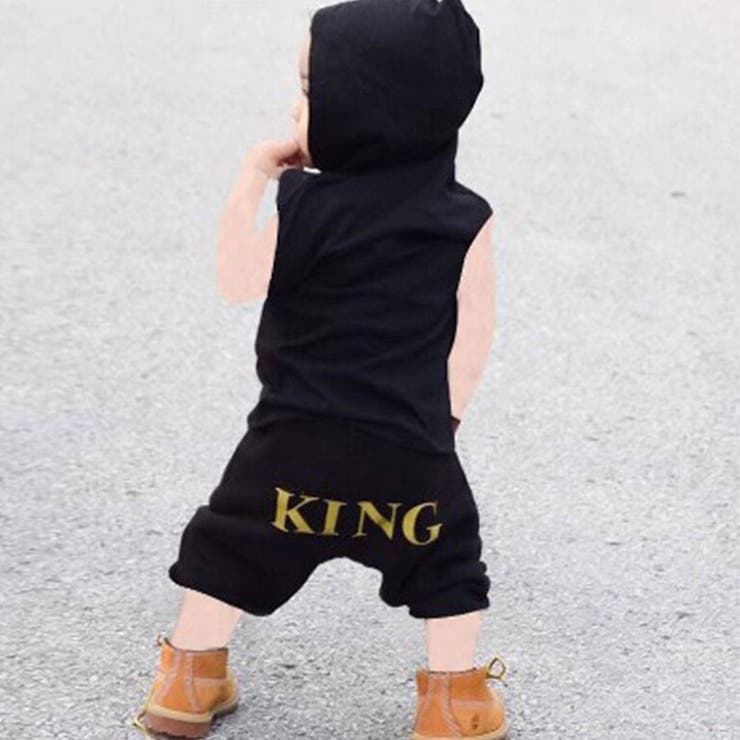 子ども服ノースリーブ KINGプリント オシャレセットアップ | elamour | 詳細画像3 