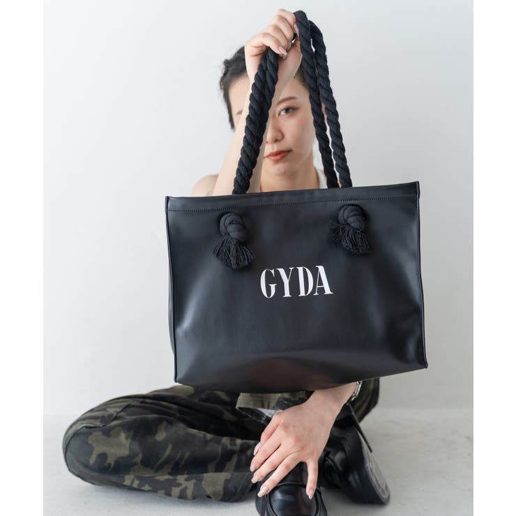 ブラック | GYDA(ジェイダ)ショッパー風フェイクレザートート GY-B192 | ELGAES