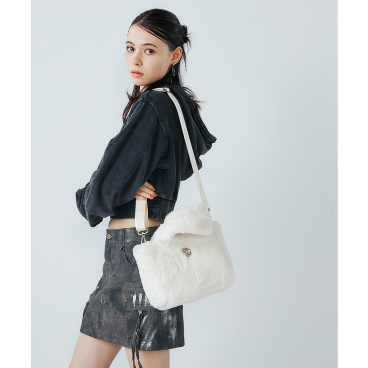 自由区 フェイクファー ワンハンドル バッグ セール】 フェイクファーワンハンドル バッグ （ハンドバッグ