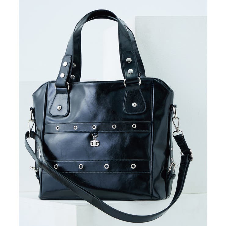 ブラック | GYDA(ジェイダ)2WAYトートバッグ ショルダーバッグ GY | ELGAES