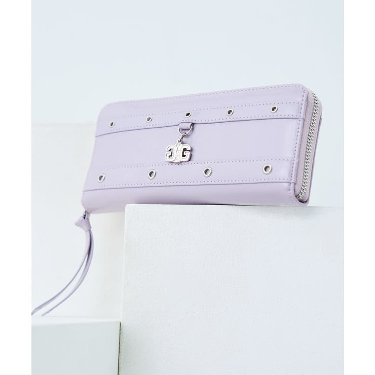 パープル | GYDA(ジェイダ)ラウンドファスナー長財布 GY-W431 ダブルベルト | ELGAES