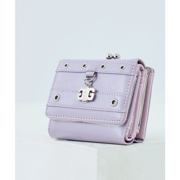 パープル | GYDA(ジェイダ)口金ミニ財布 GY-W432 ダブルベルト | ELGAES