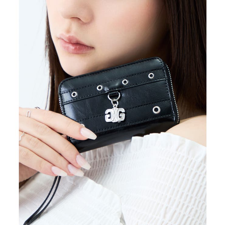 ブラック | GYDA(ジェイダ)ラウンドファスナーコインケース GY W434 | ELGAES