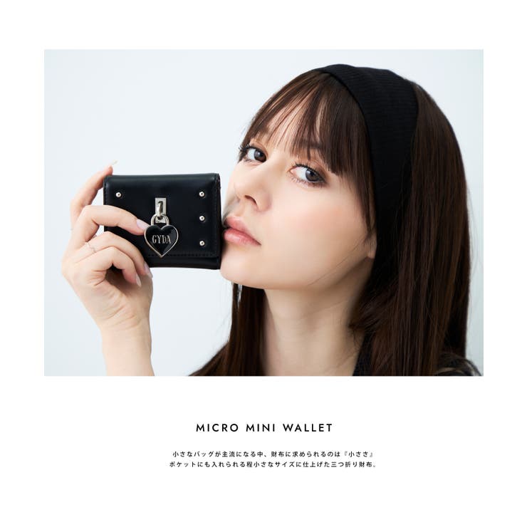 GYDA(ジェイダ)マイクロミニ財布 GY-W461 ハート南京錠チャーム | ELGAES | 詳細画像2 