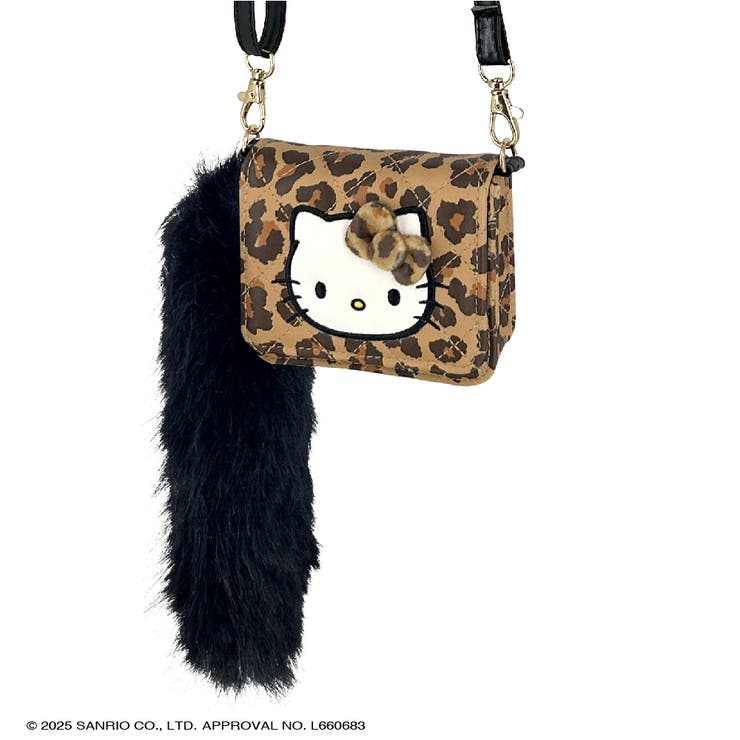 ブラウン | ハローキティ しっぽファー付きミニウォレットショルダー | ELGAES