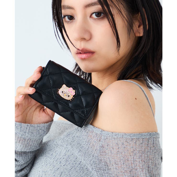 ブラック | HELLO KITTY(ハローキティ) 名刺入れ | ELGAES
