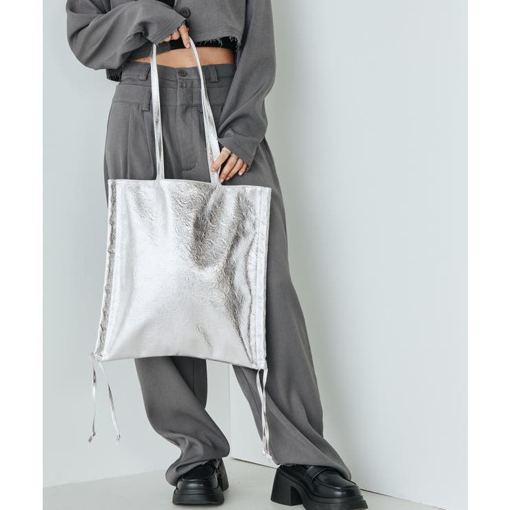 シルバー | MURUA(ムルーア)メタリックトートバッグ MR-B1291 | ELGAES