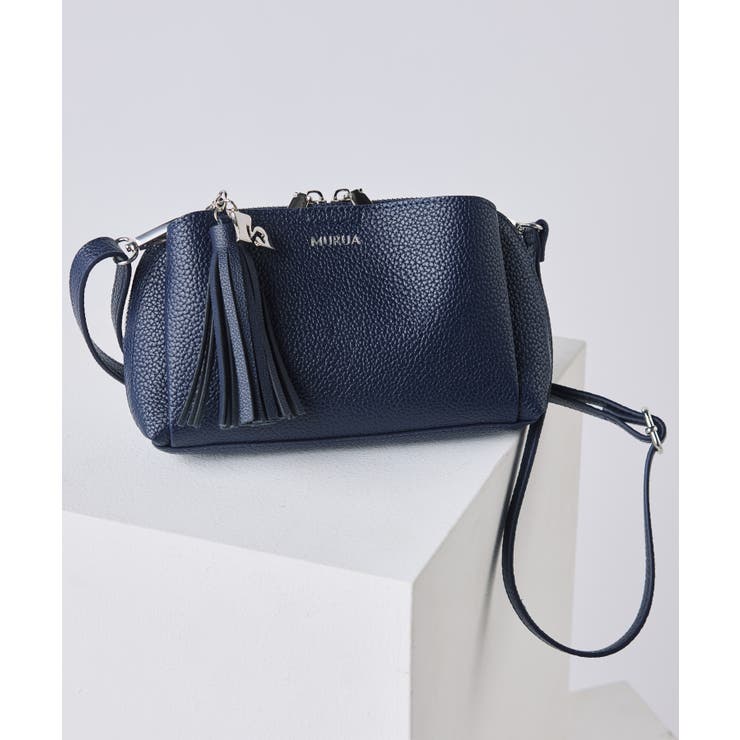ネイビー | MURUA(ムルーア)ミニショルダーバッグ MR-B1324 | ELGAES