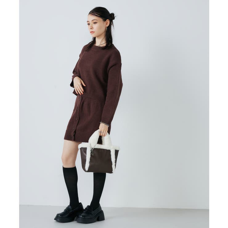 MURUA(ムルーア)異素材MIXミニトート MR-B1391 | ELGAES | 詳細画像3 