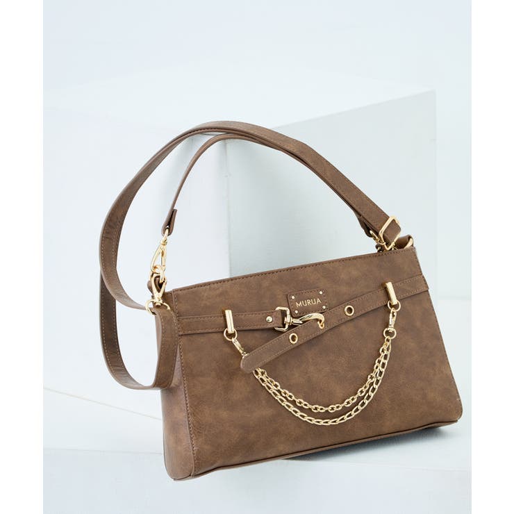 ブラウン | MURUA(ムルーア)2WAYショルダーバッグ MR B1424 | ELGAES