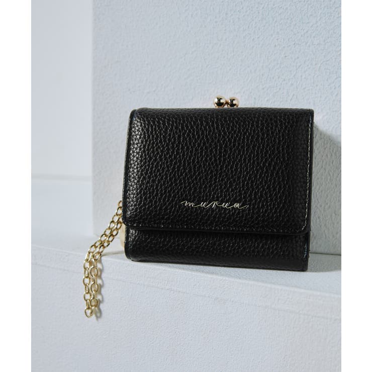 ブラック | MURUA(ムルーア)口金ミニ財布 MR-W1252 | ELGAES