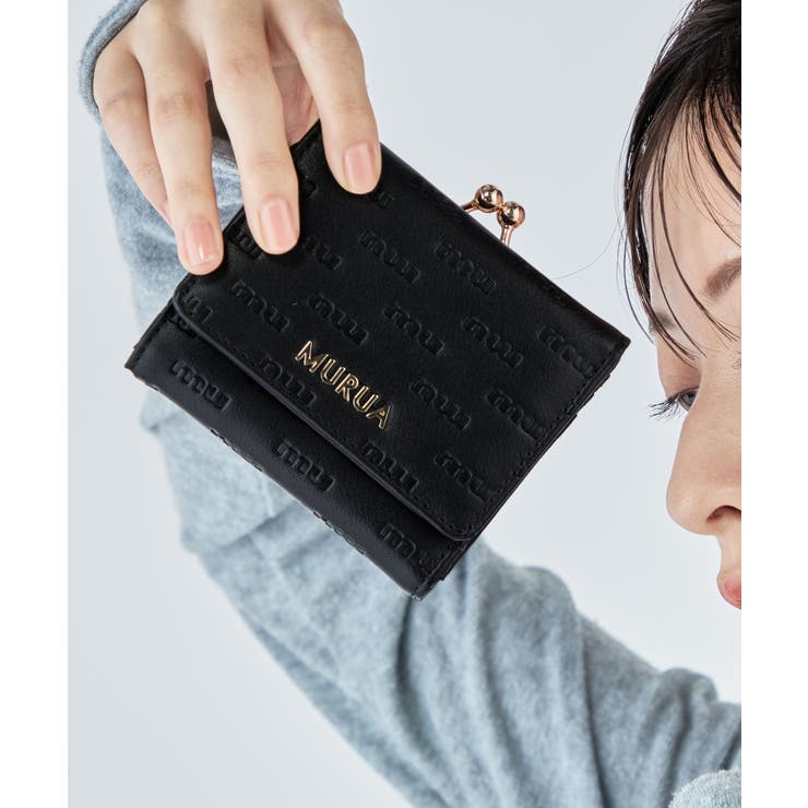 ブラック | MURUA(ムルーア)口金ミニ財布 MR-W1312 | ELGAES
