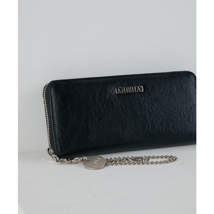 ブラック | MURUA(ムルーア)ラウンドファスナー長財布 MR-W1361 | ELGAES