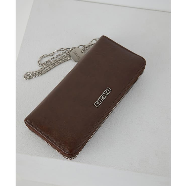 ブラウン | MURUA(ムルーア)ラウンドファスナー長財布 MR-W1361 | ELGAES