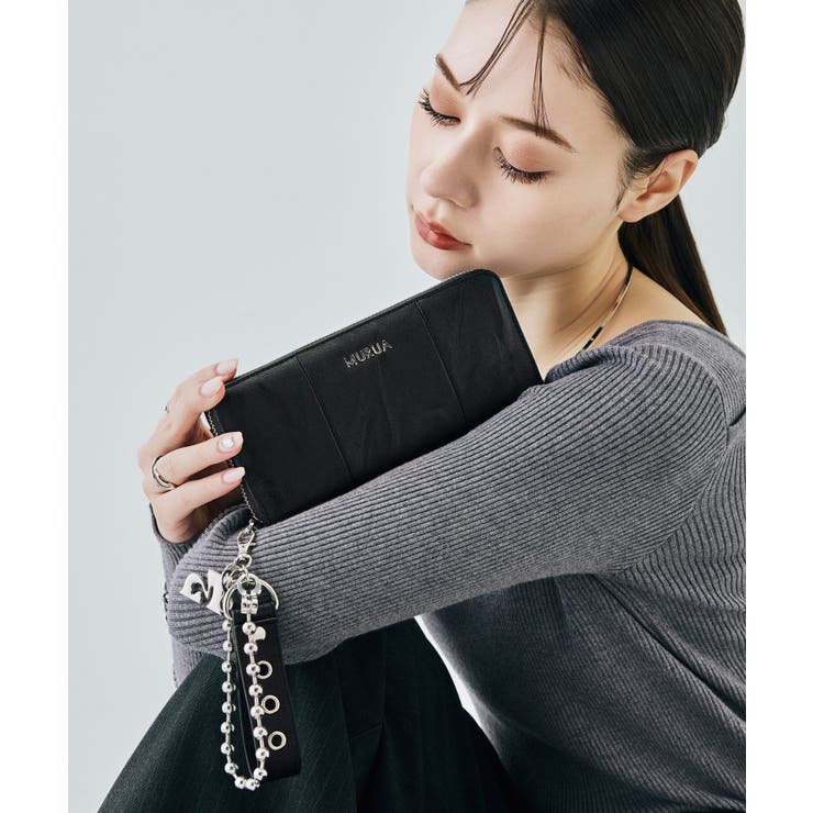 ブラック | MURUA(ムルーア)長財布 MR-W1401 | ELGAES