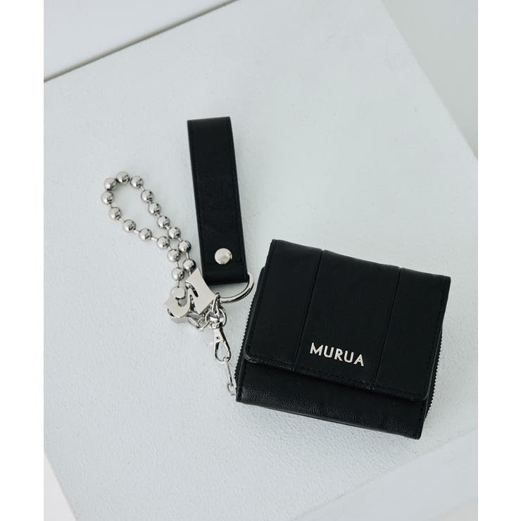 ブラック | MURUA(ムルーア)三つ折りミニ財布 MR-W1403 | ELGAES
