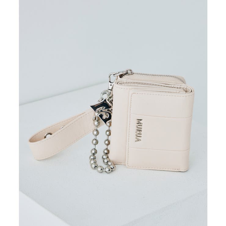 アイボリー | MURUA(ムルーア)三つ折りミニ財布 MR-W1403 | ELGAES