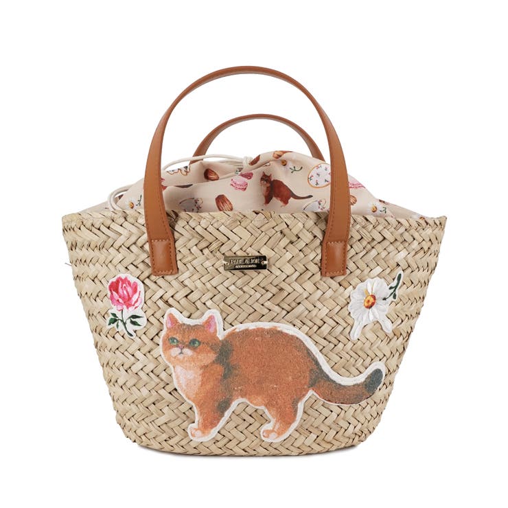 完売品　ポールアンドジョー　猫　カゴバッグ ポール & ジョー アクセソワ新作“テディベア”カゴバッグ、猫の