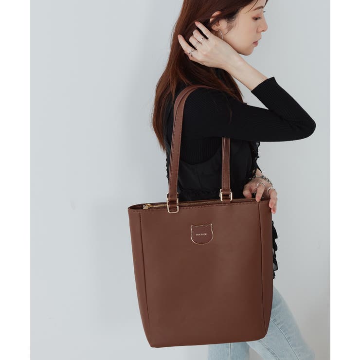 ブラウン | PAUL&JOE ACCESSOIRES タテ型トート PJA-B1277 | ELGAES