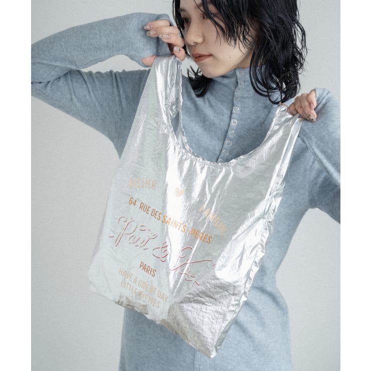 シルバー | PAUL&JOE ACCESSOIRES エコバッグ(S) PJA-E1132 | ELGAES