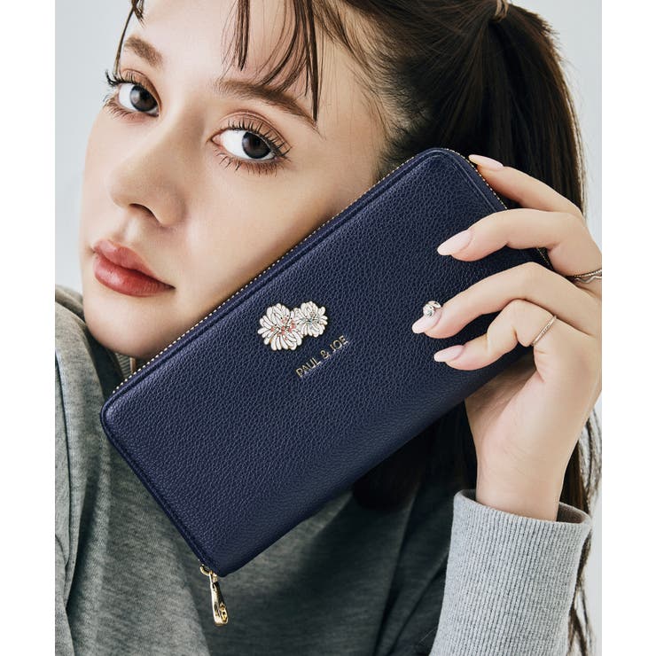 ネイビー | PAUL&JOE ACCESSOIRES 長財布 PJA-W1311 | ELGAES
