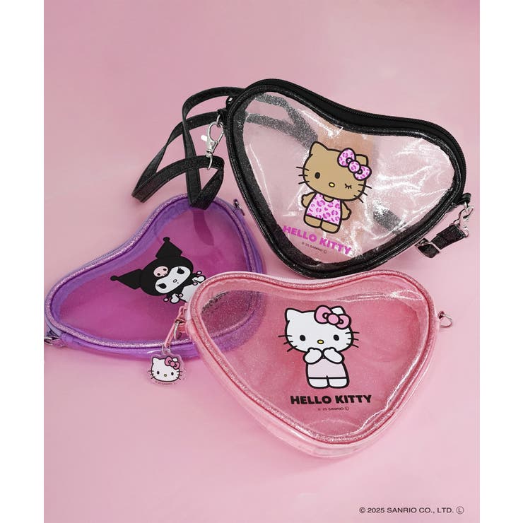 サンリオキャラクターズ ハート形ラメクリアポシェット | ELGAES | 詳細画像1 