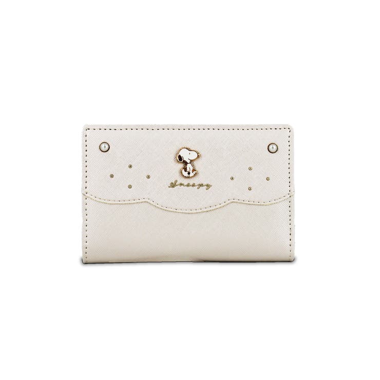 パールホワイト | スヌーピー.パールシリーズ 二つ折り財布 | ELGAES