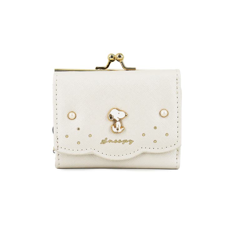 パールホワイト | スヌーピー.パールシリーズ 口金ミニ財布 | ELGAES