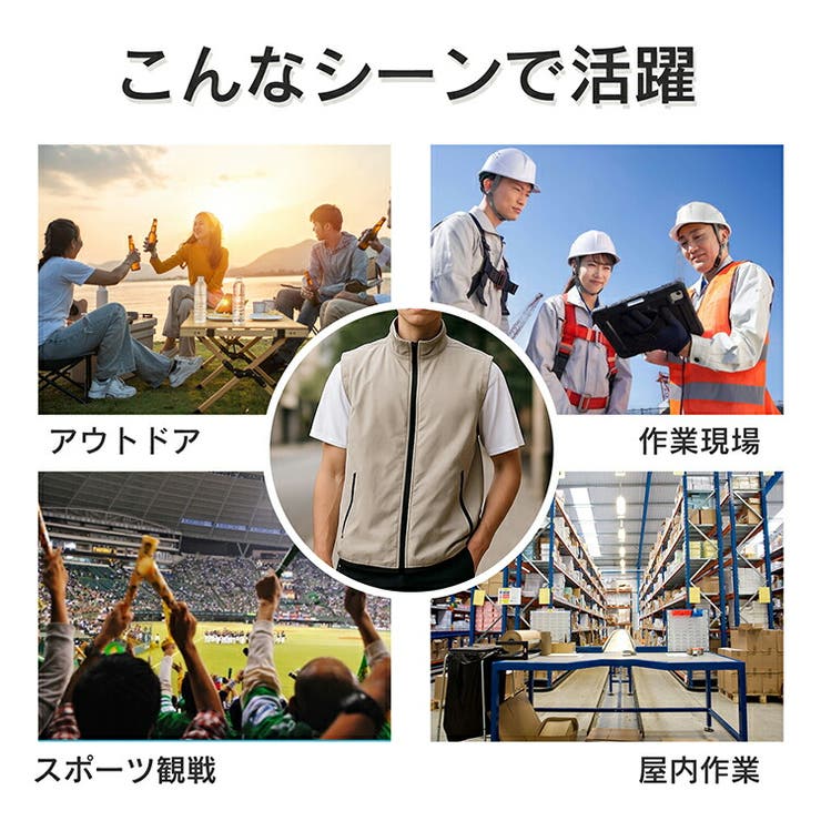空調ベスト 着る扇風機 作業服 | Emmmo | 詳細画像10 