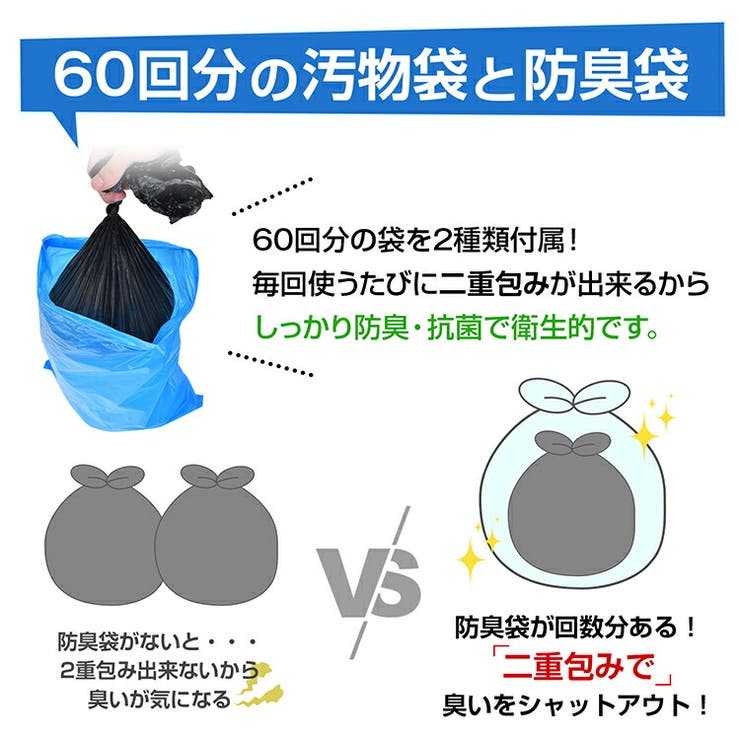 【防災士監修】簡易トイレ用凝固剤セット 抗菌 60回分 | Emmmo | 詳細画像6 