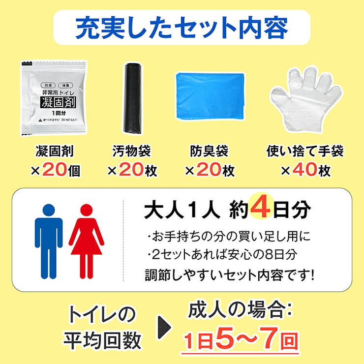 【20回分】非常用トイレセット 凝固剤 消臭 | Emmmo | 詳細画像6 