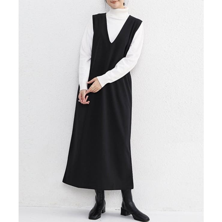 Vネックロングジャンスカ | ENAF | 詳細画像1 