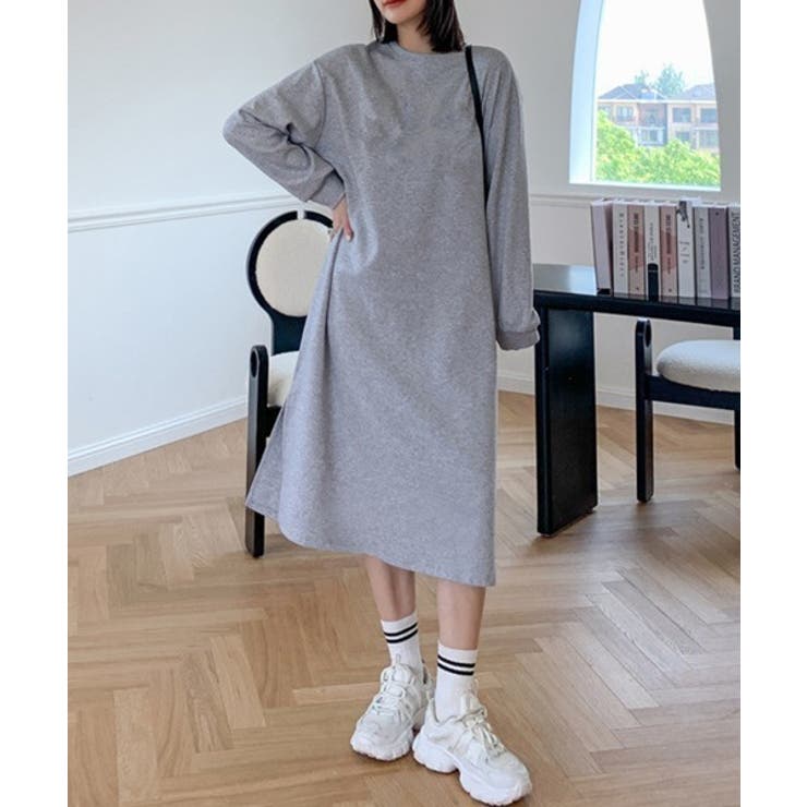 グレー | リラックス ロングカットワンピース | ENAF
