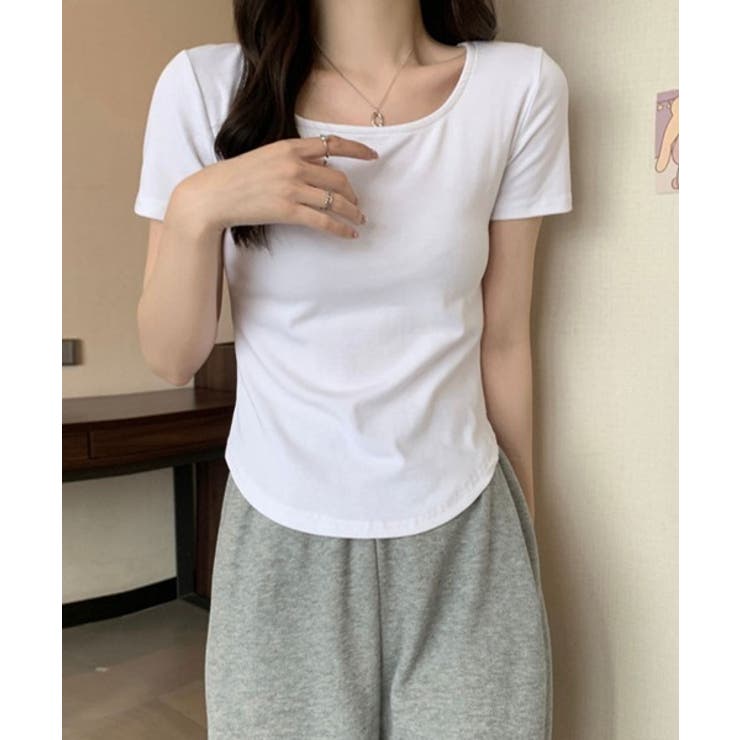 美シルエットスクエアネックフィットT | ENAF | 詳細画像19 