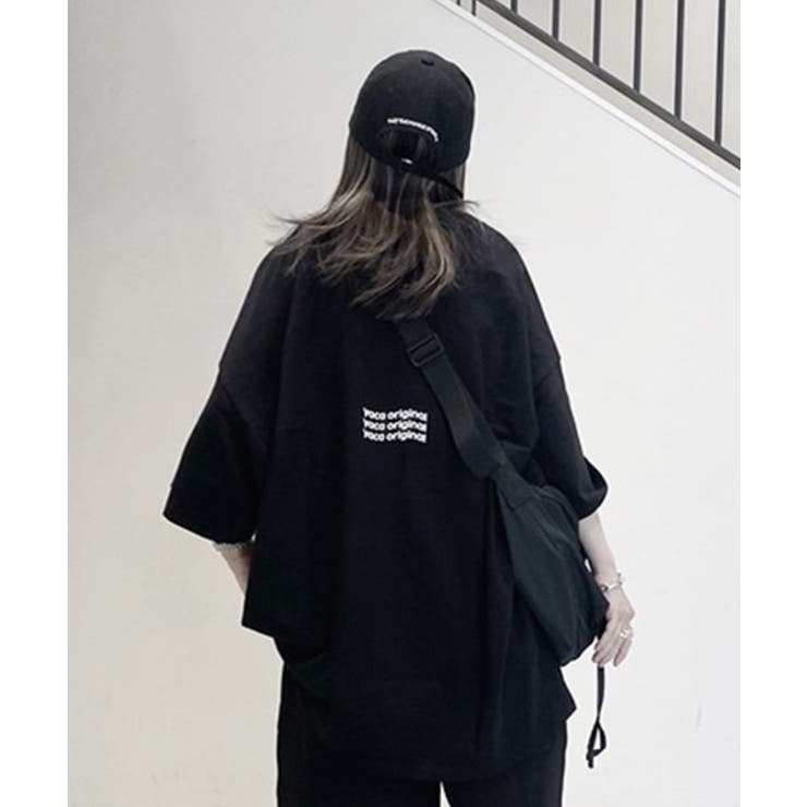ブラック | Logo Print Over Tee | ENAF