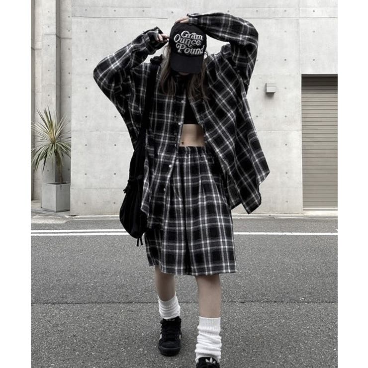 Loose Check Hoodie Shirt | ENAF | 詳細画像11 