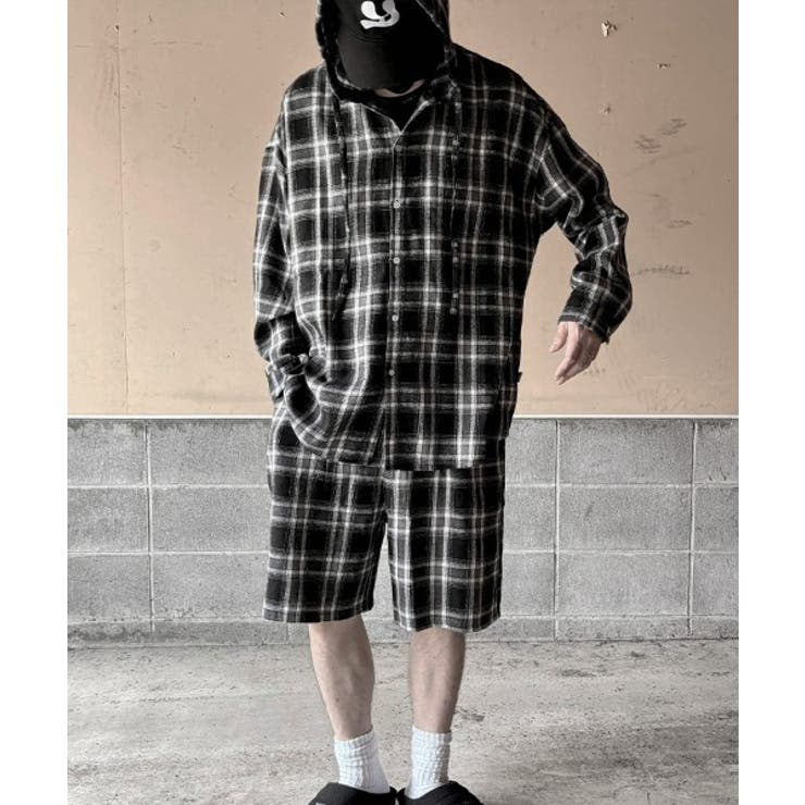 Loose Check Hoodie Shirt | ENAF | 詳細画像16 