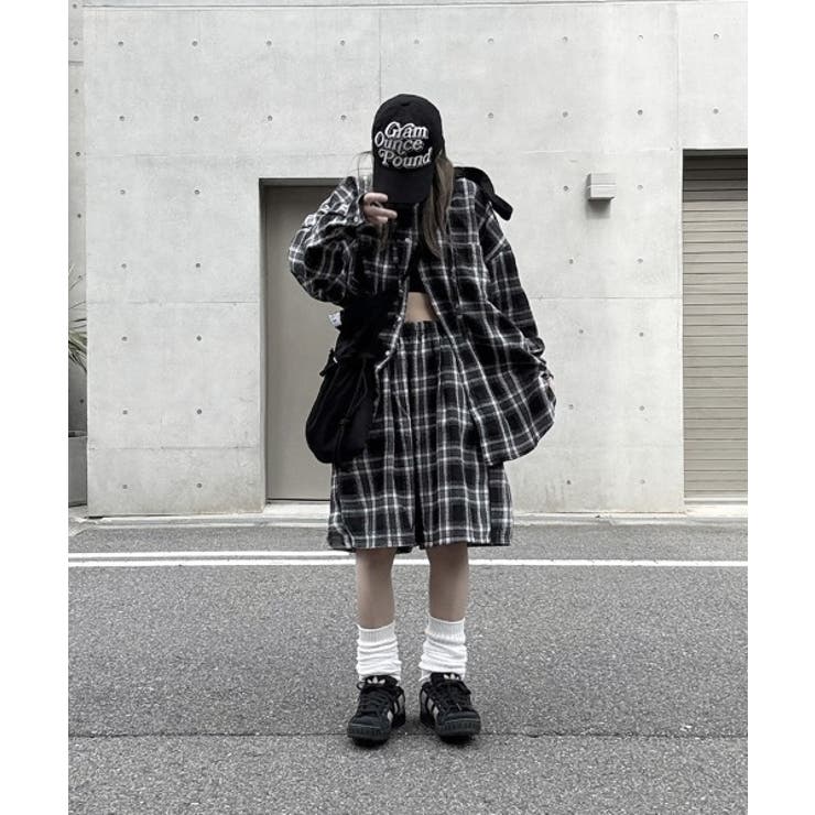 Loose Check Hoodie Shirt | ENAF | 詳細画像9 