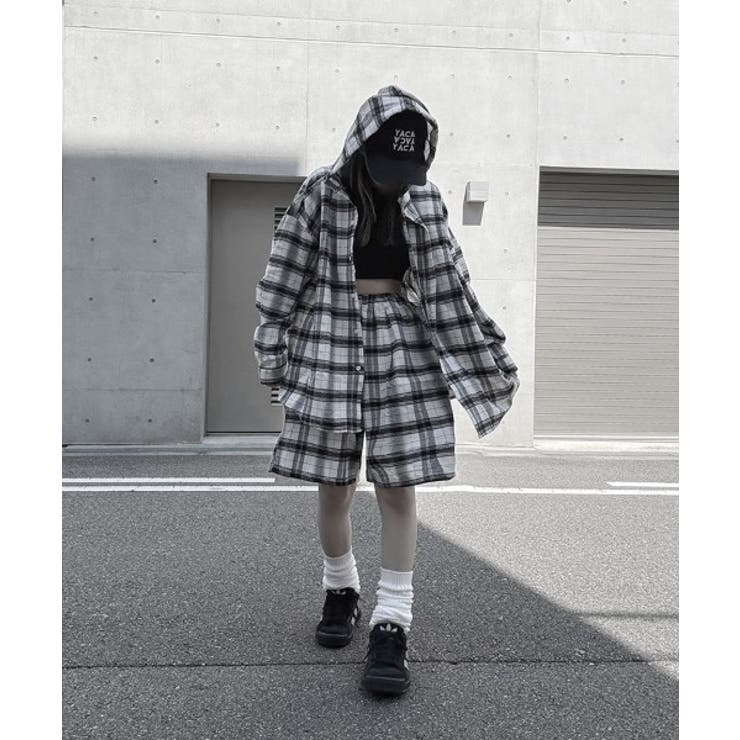 Loose Check Half Pants | ENAF | 詳細画像5 