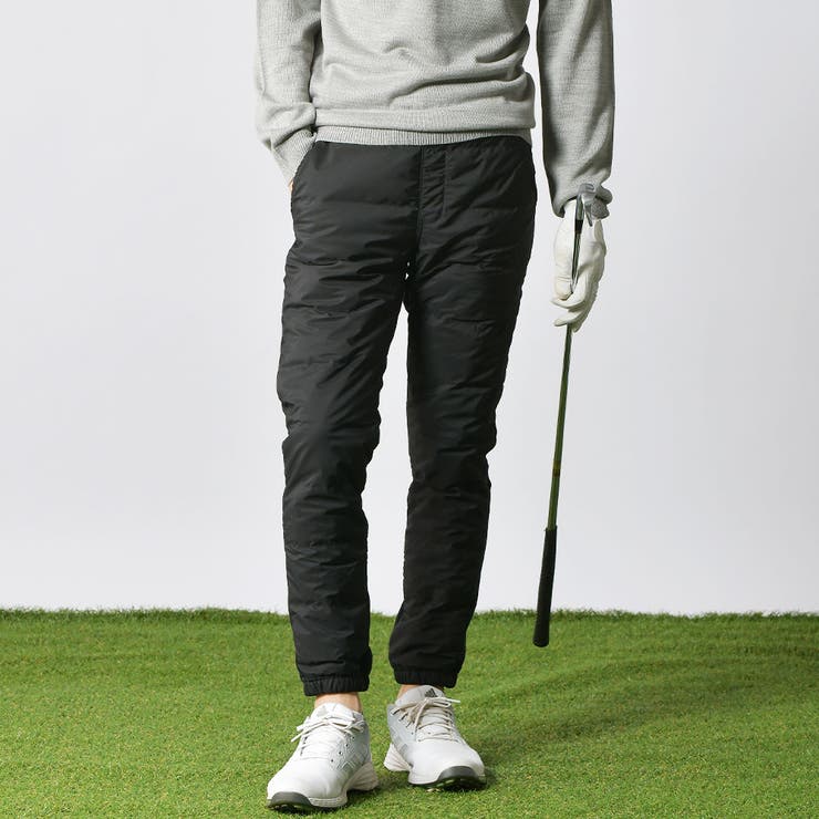 ブラック | シームレスダウンパンツ ダウンジョガーパンツ シャーリング | ENJOUEMEN