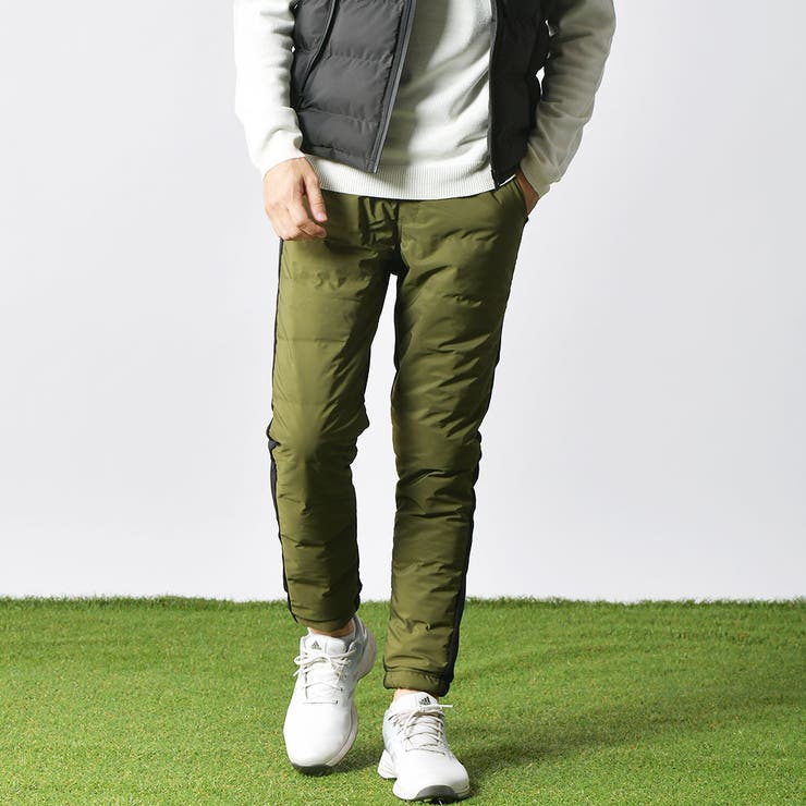 カーキ | シームレスダウンパンツ ダウンジョガーパンツ シャーリング | ENJOUEMEN