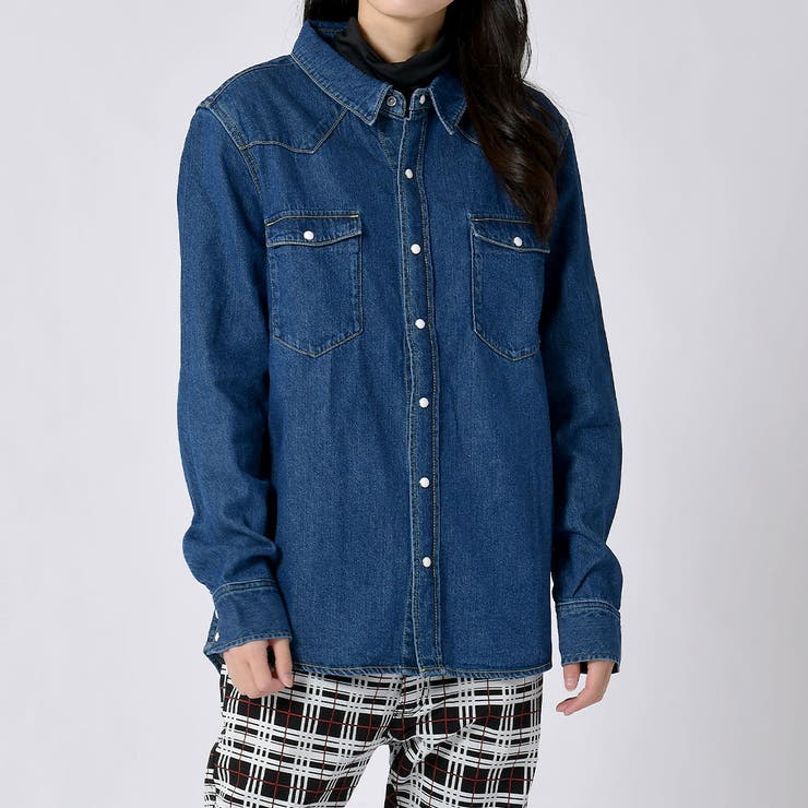 YANUK Western Shirt Indigo デニムシャツ 完売品（綿デニム長袖