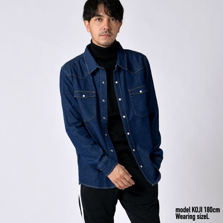 美品】MB ハイエンドデニムシャツコート ダークブルー ワンウォッシュ