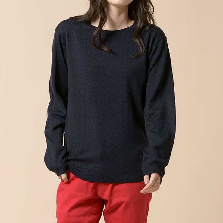 ネイビー | クルーネックセーター メンズ クルーネック | ENJOUEMEN